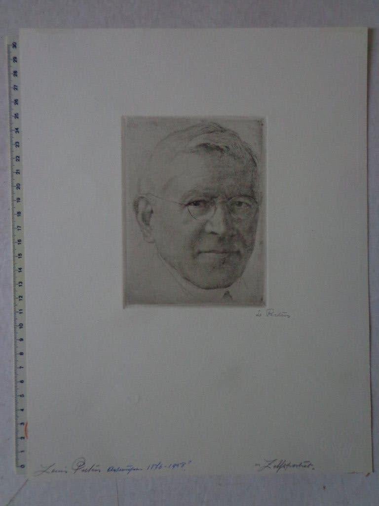 schitterende ets van Louis Peeters "Zelfportret", Portret, Ophalen of Verzenden, Gesigneerd, 1950 - 1999