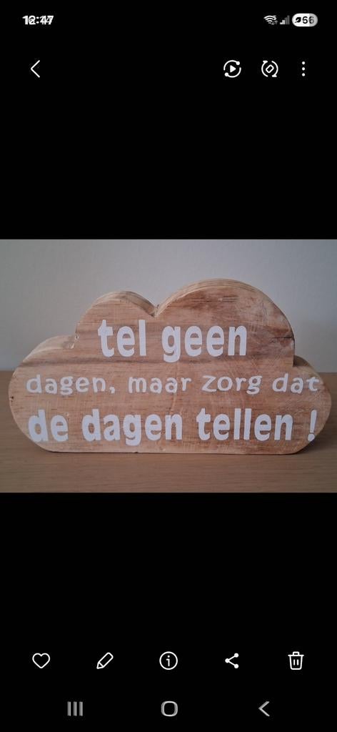 Spreuk in hout, Ophalen