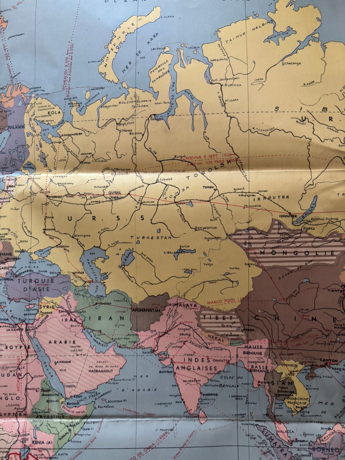 Historische wereldkaart, Ophalen of Verzenden, Zo goed als nieuw