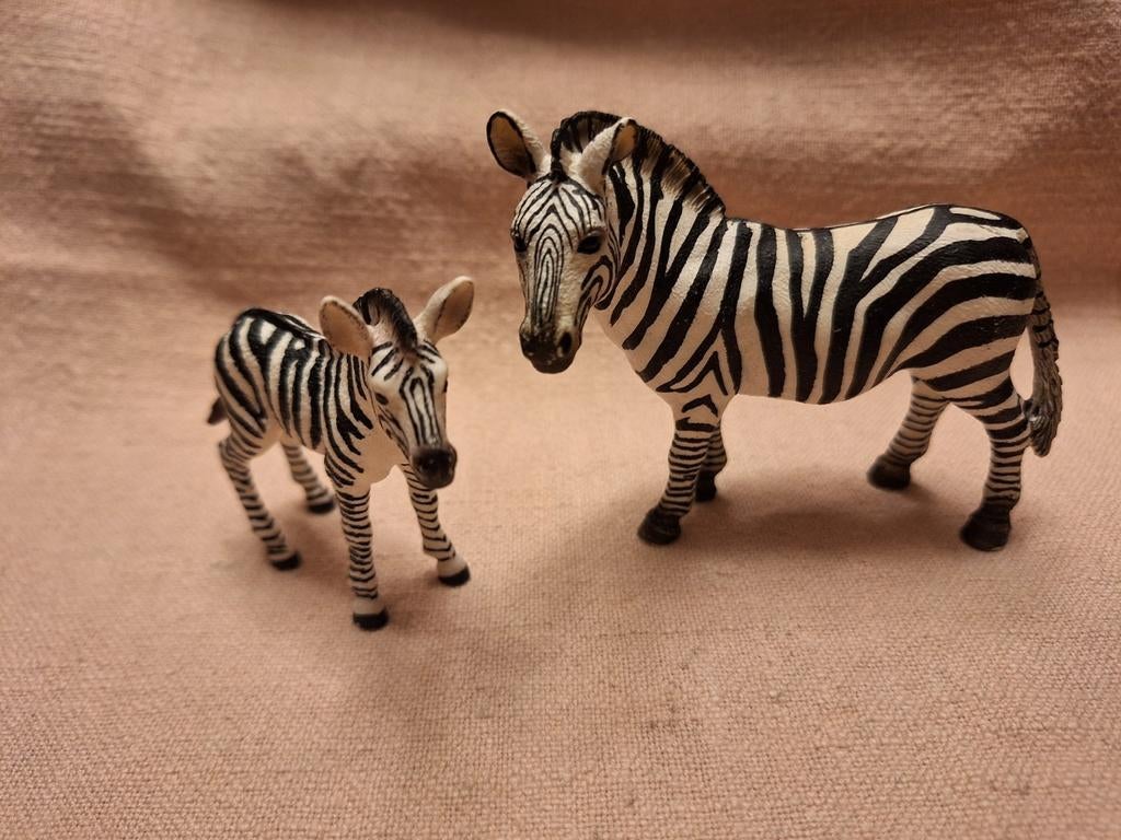 Schleich zebra speelfiguren,, Verzamelen, Ophalen of Verzenden, Zo goed als nieuw, Wild dier, Beeldje of Figuurtje