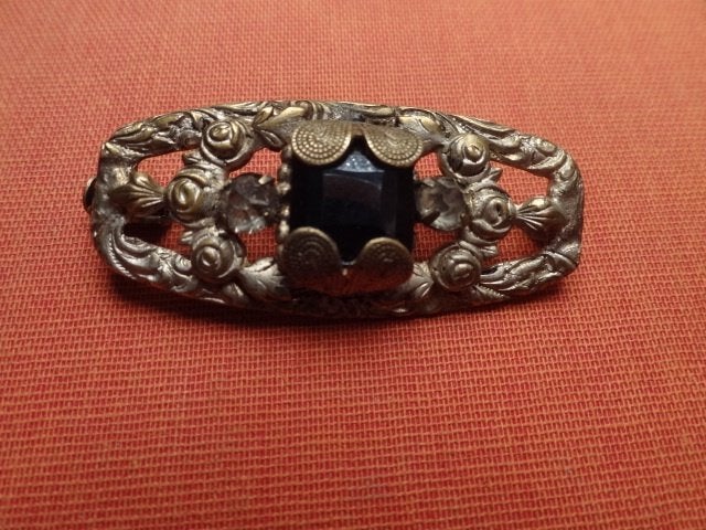 broche ancienne avec grande pierre. Long environ 45 mm., Bijoux, Sacs & Beauté, Bijoux anciens, Envoi, Autres matériaux, Broche