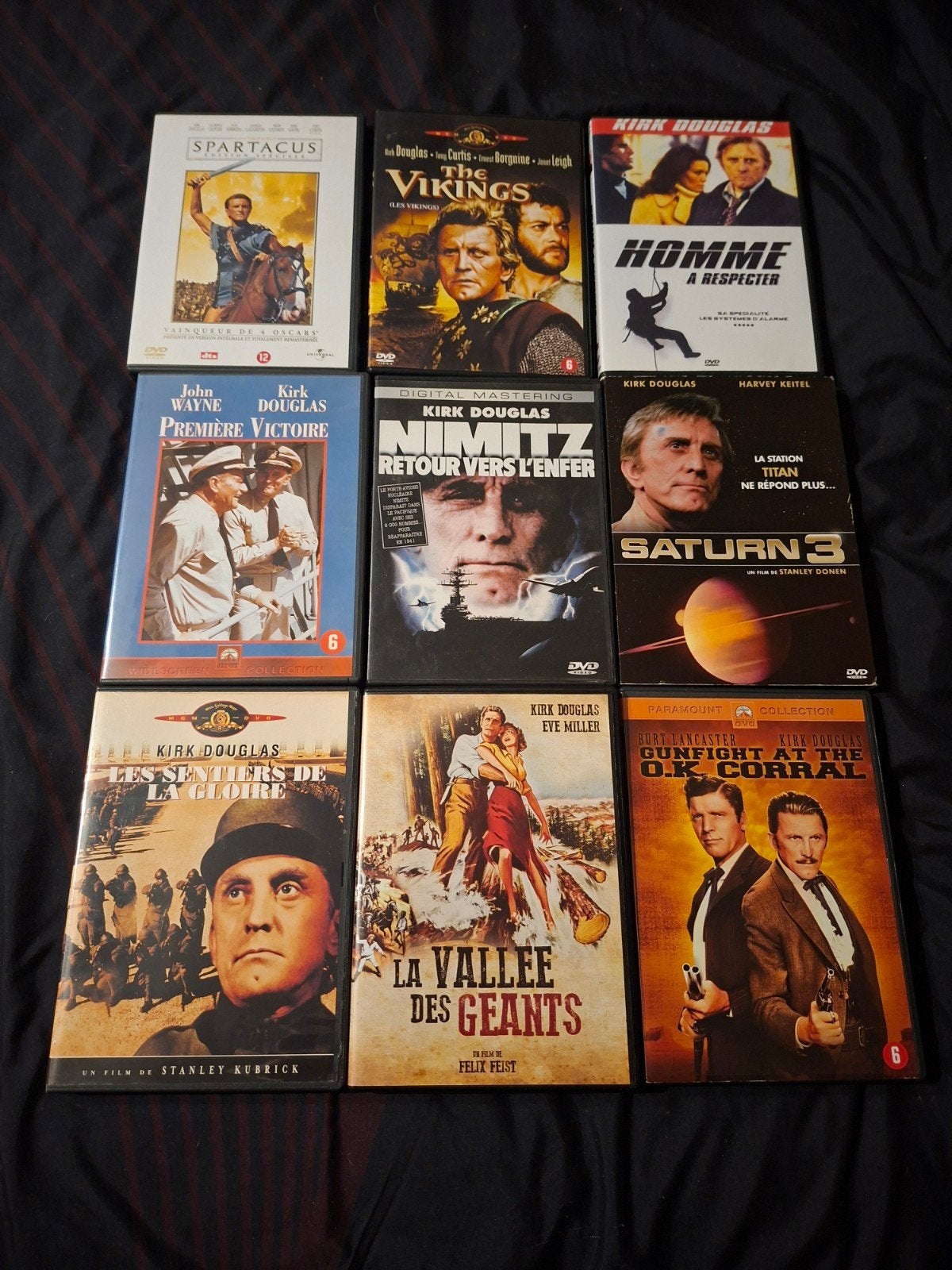 Te koop op DVD De evoluerende lijst van Kirk Douglas, Inclusief doosje, Vanaf 9 jaar, Actie, Ophalen of Verzenden