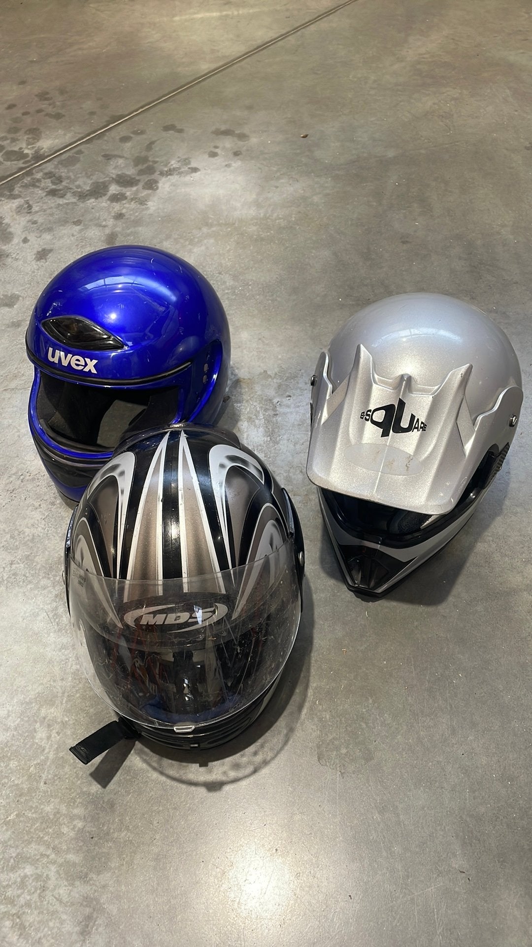 Set van 3 gebruikte helmen voor Buggy / Kart / Cross, Ophalen, Gebruikt