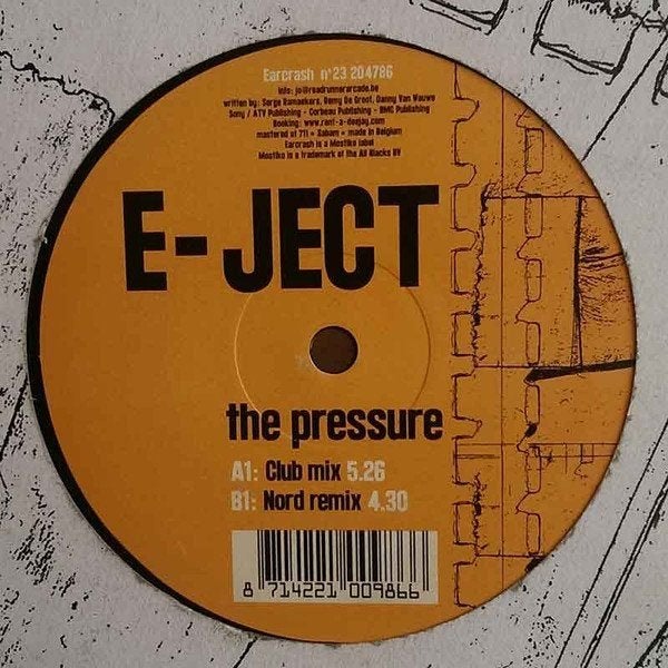 E-Ject - The Pressure, Enlèvement ou Envoi, Utilisé, 12 pouces, House