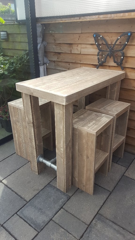 Unieke bartafel, statafel van steigerhout in elke maat/vorm, Huis en Inrichting, Ophalen, Nieuw