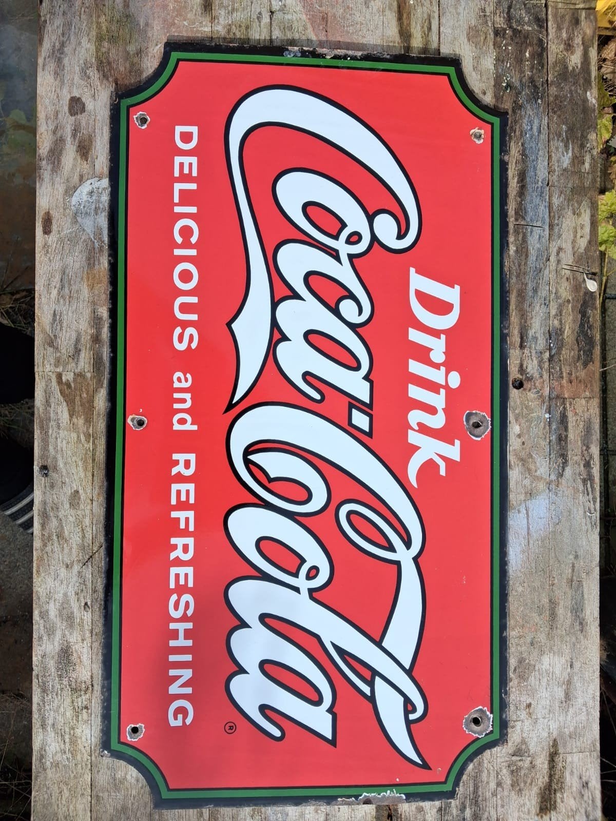 Coca cola emaille bord, Verzamelen, Ophalen