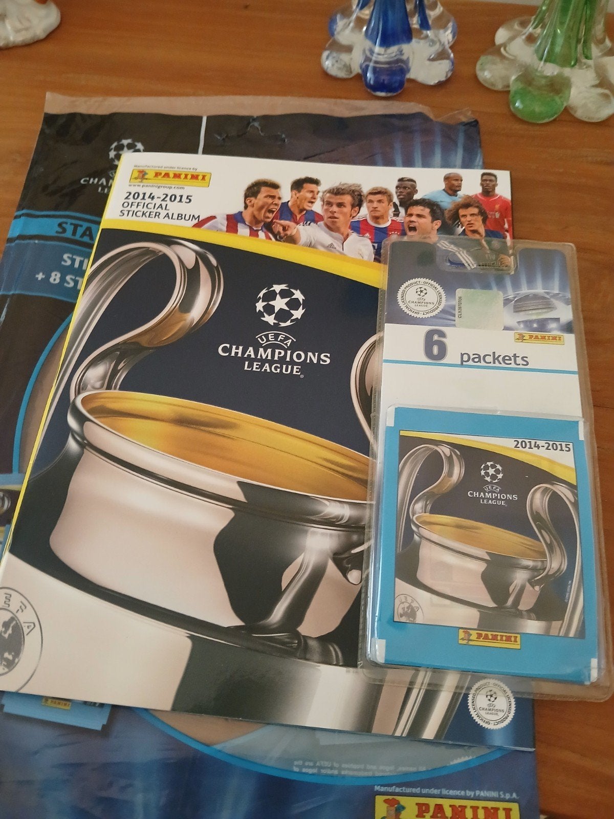 Panini album+blister 6 hoesjes cl 2014, Ophalen of Verzenden, Nieuw, Meerdere stickers