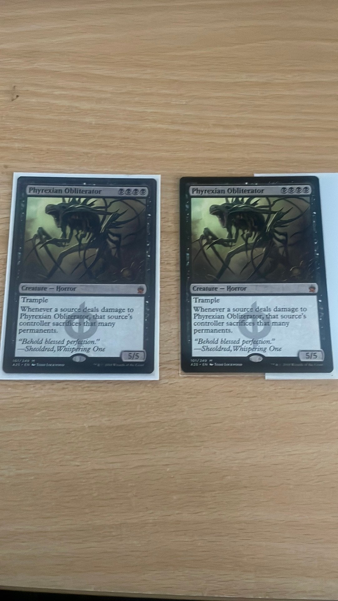 Magic The Gathering - Phyrexian Obliterator x2, Hobby & Loisirs créatifs, Enlèvement ou Envoi, Comme neuf