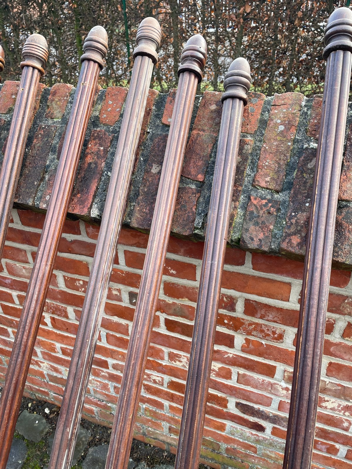Houten gordijn rails, Ophalen, Zo goed als nieuw, Gordijn