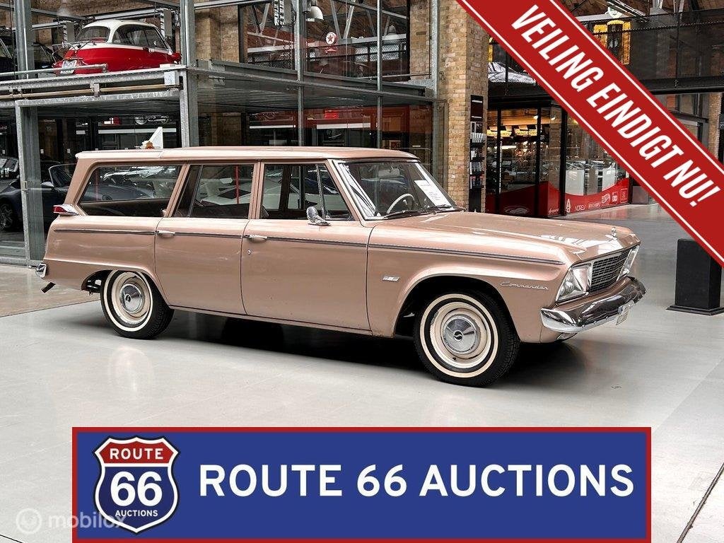 Studebaker Commander Wagonaire V8 | 1963 | Route 66 Auctions, Auto's, Overige merken, Zwart, Bedrijf, Handgeschakeld