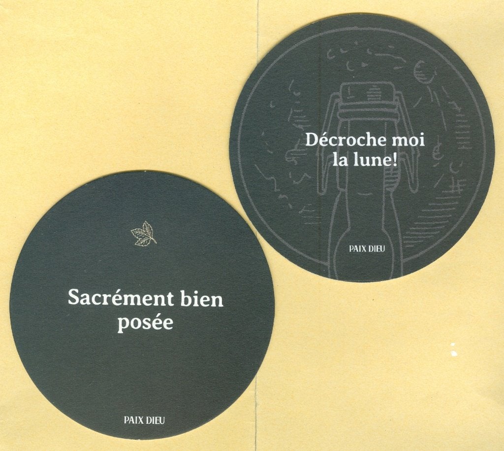 s/b bière Paix Dieu (RV), Collections, Marques de bière, Enlèvement ou Envoi, Neuf, Sous-bock, Autres marques