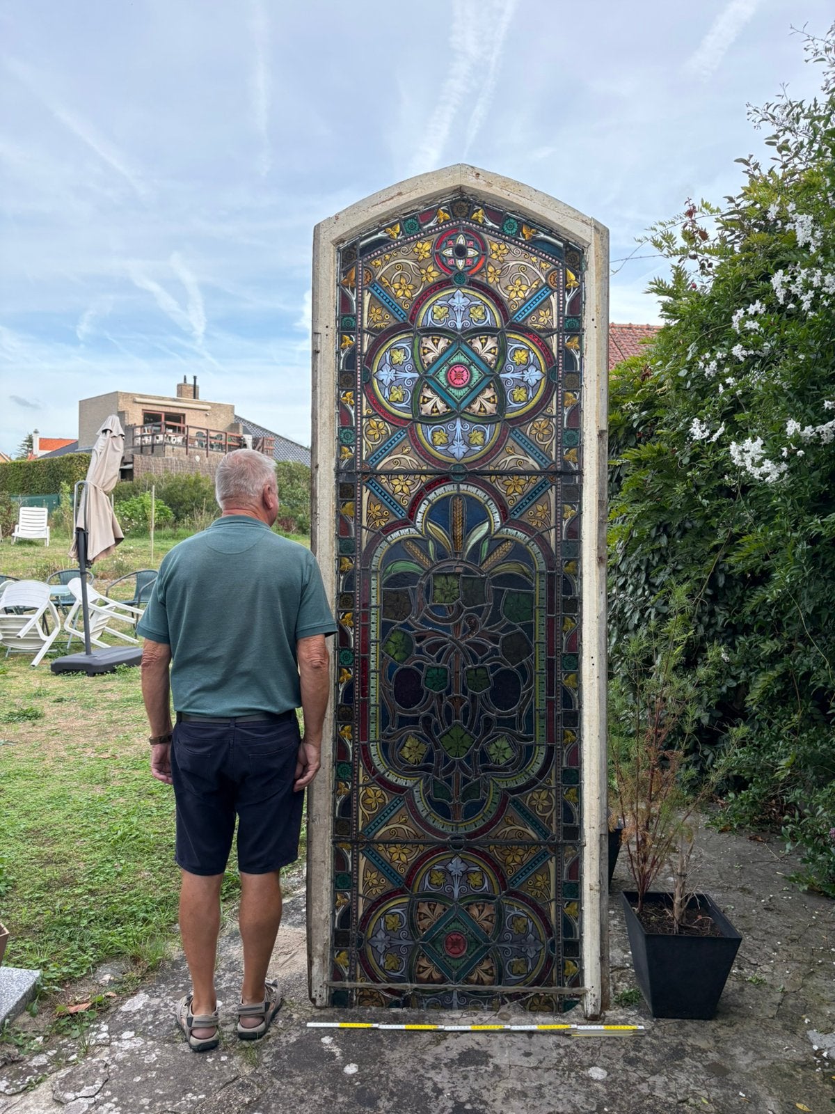 Antiek raampartij type brandglas, Antiek en Kunst, Ophalen
