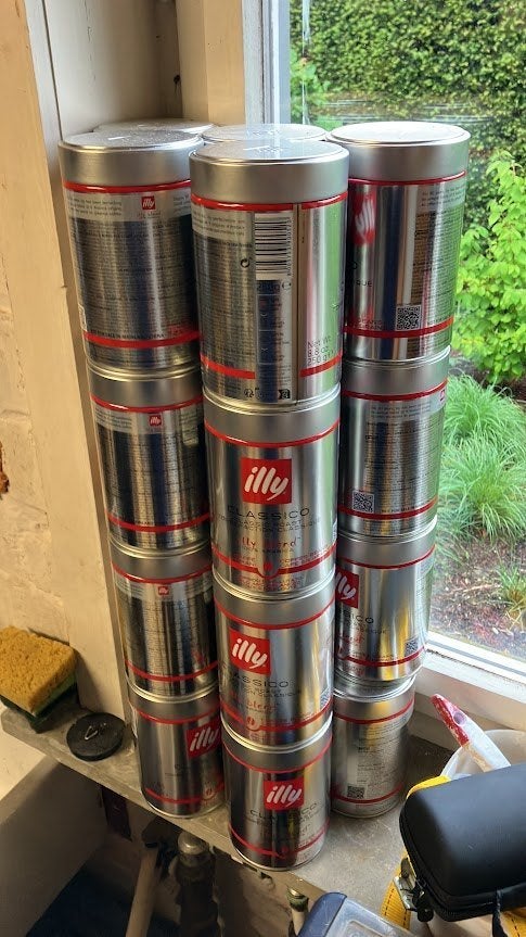 Illy blikken, Ophalen of Verzenden, Gebruikt