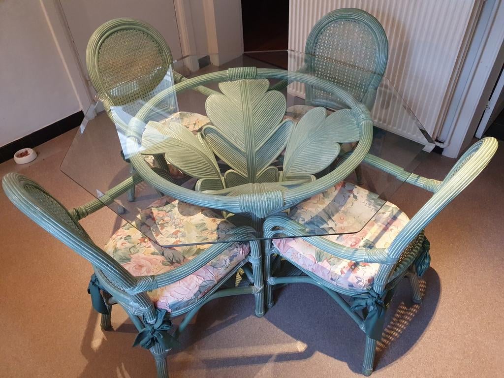 Tafel met 4 stoelen te koop, Tuin en Terras, Tuinsets en Loungesets, Ophalen