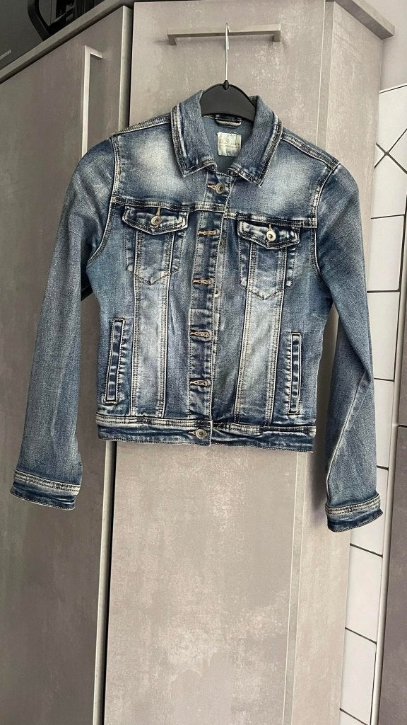 BS JEANS S BLAUW JEANSJACK, Blauw, Ophalen of Verzenden, Zo goed als nieuw, BS JEANS
