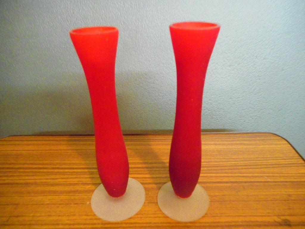 Vazen, Huis en Inrichting, Woonaccessoires | Vazen, Ophalen of Verzenden, Nieuw, Rood, Glas