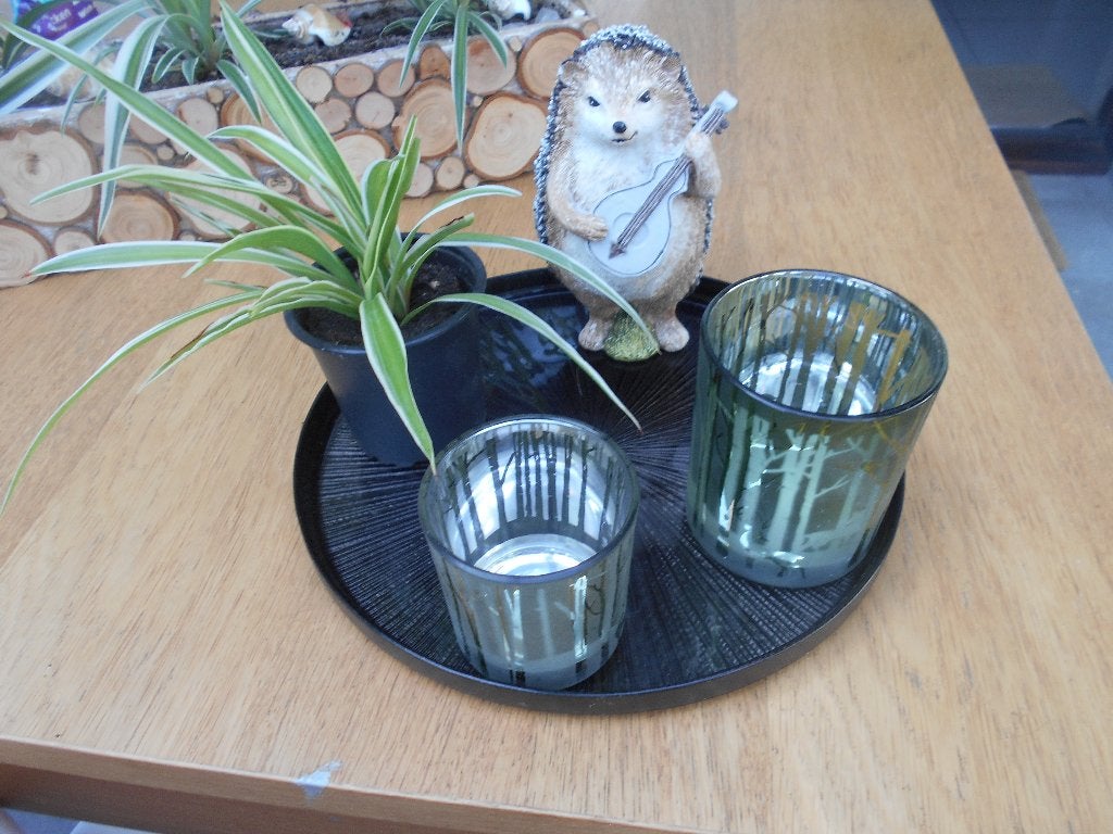 BELLES DECORATIONS AUTOMNALES, Ophalen, Zwart, Zo goed als nieuw, Glas