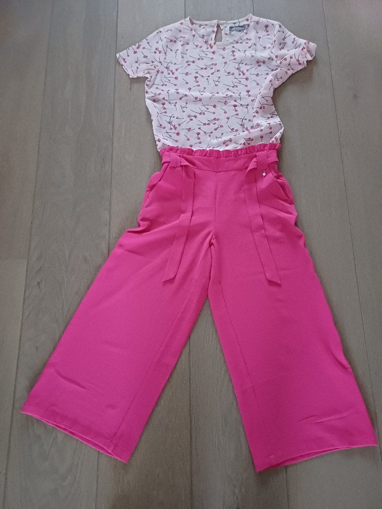Meisjeskleding Broek + Bloesje CKS, Ophalen, Zo goed als nieuw, Maat 176