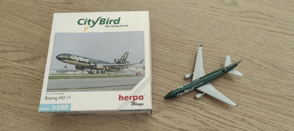 Herpa Model Vliegtuig Metaal MD11, Overige merken, 1:200 of kleiner, Nieuw, Ophalen of Verzenden