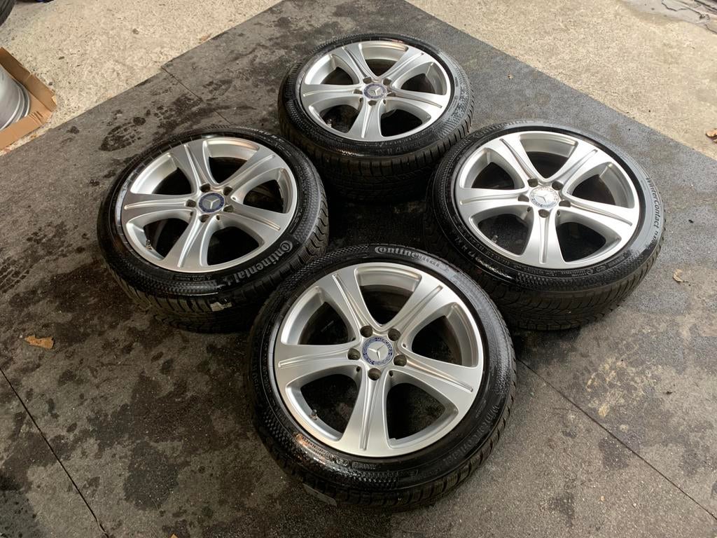 17 inch Mercedes set ! Nieuwstaat ! 5x112, Ophalen, 17 inch, Banden en Velgen