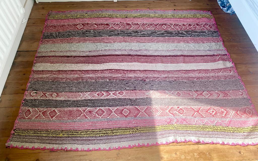 Tapis tissé main Pérou, Maison & Meubles, Ameublement | Tapis & Moquettes, Enlèvement, Comme neuf, Rectangulaire