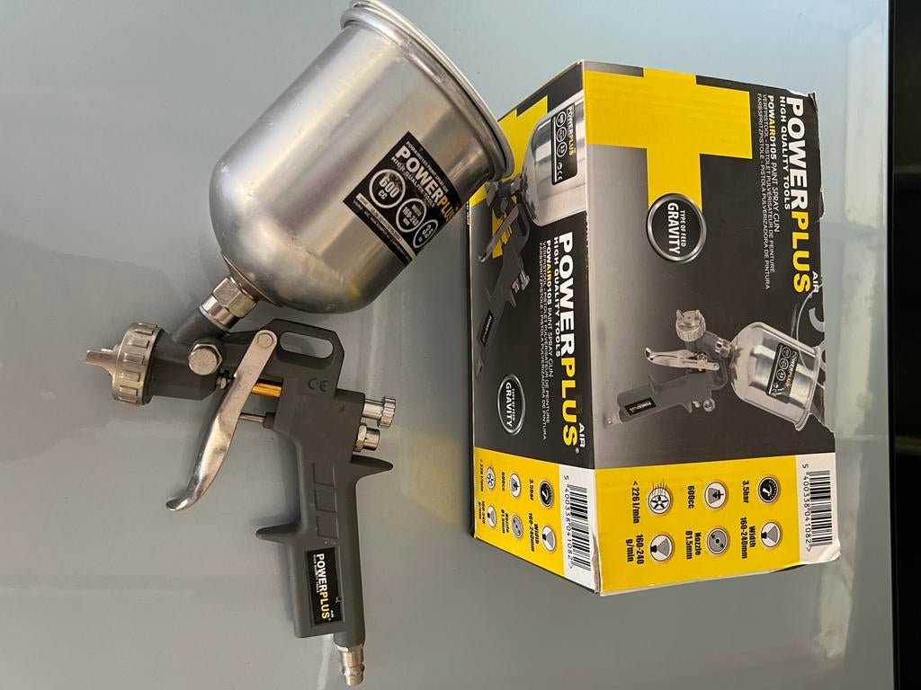 Nieuw,,, auto verf pistool ,powerplus profesioneel, Ophalen