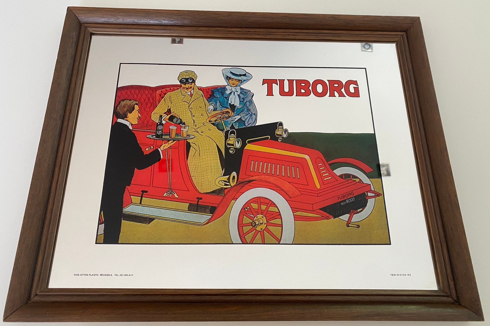 Art-Nouveau Reclamespiegel “TUBORG”, Antiquités & Art, Enlèvement, Rectangulaire, 50 à 100 cm, Moins de 100 cm