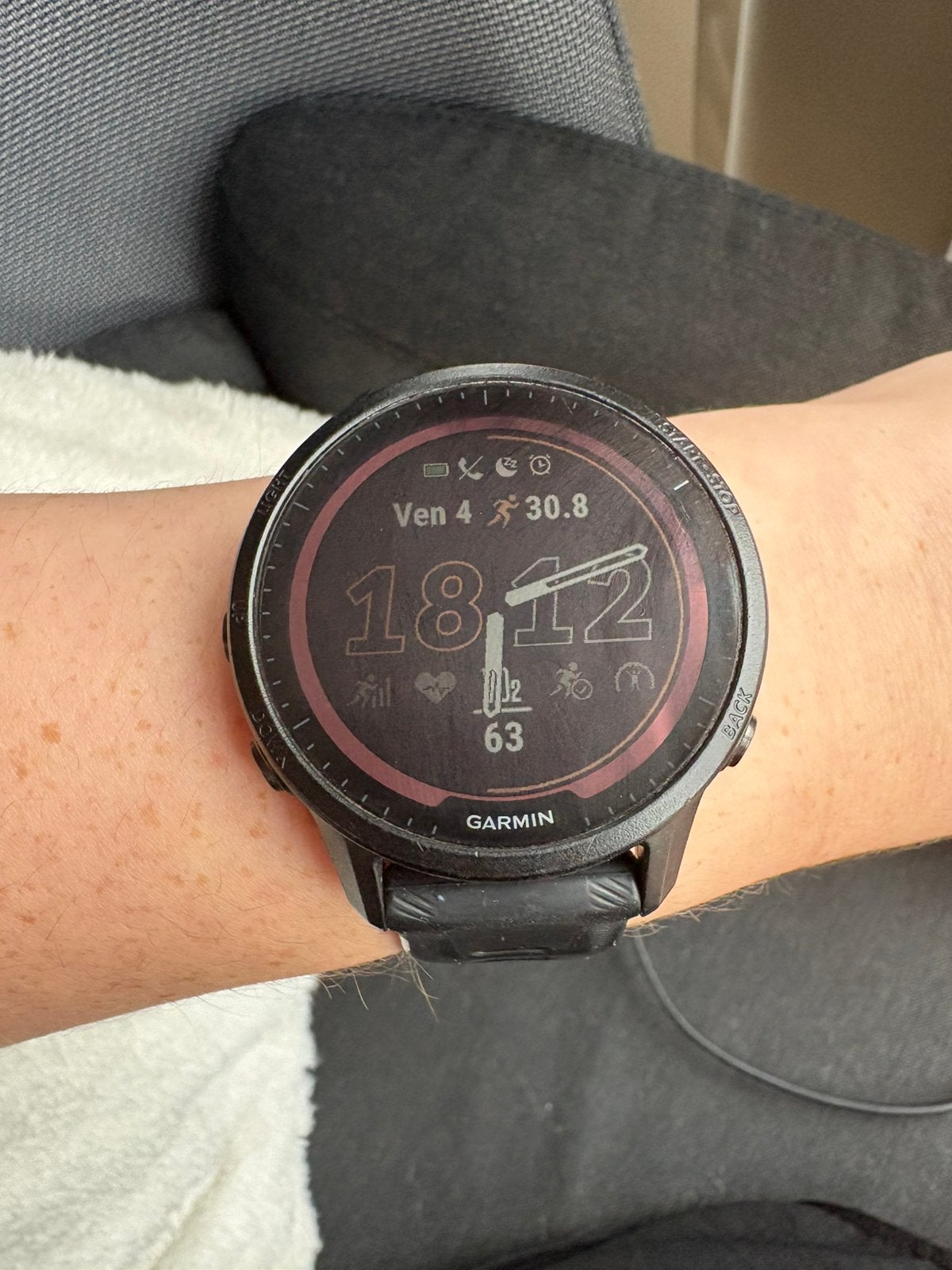 Montre Garmin Forerunner 955 Solar, Enlèvement ou Envoi, État, Utilisé, Noir