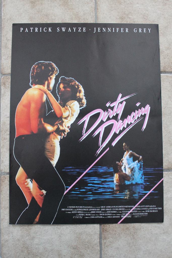 filmaffiche Patrick Swayze Dirty Dancing filmposter, Enlèvement ou Envoi, Rectangulaire vertical, A1 jusqu'à A3, Comme neuf