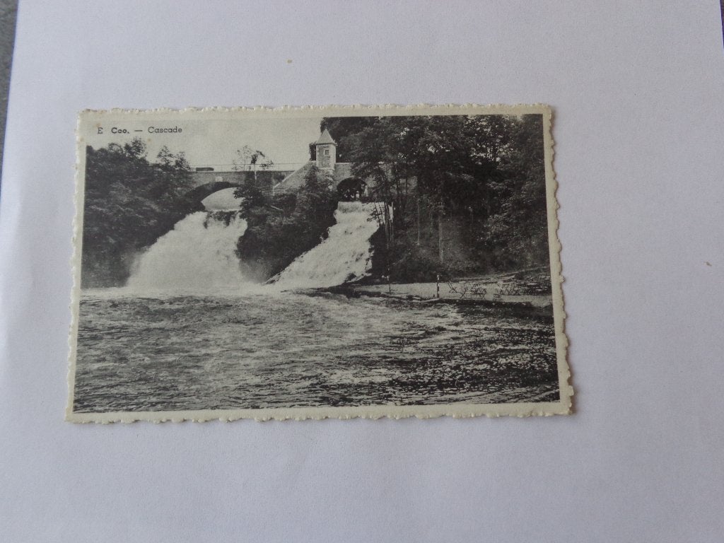 1 ancienne carte postale de la cascade de Coo, Enlèvement