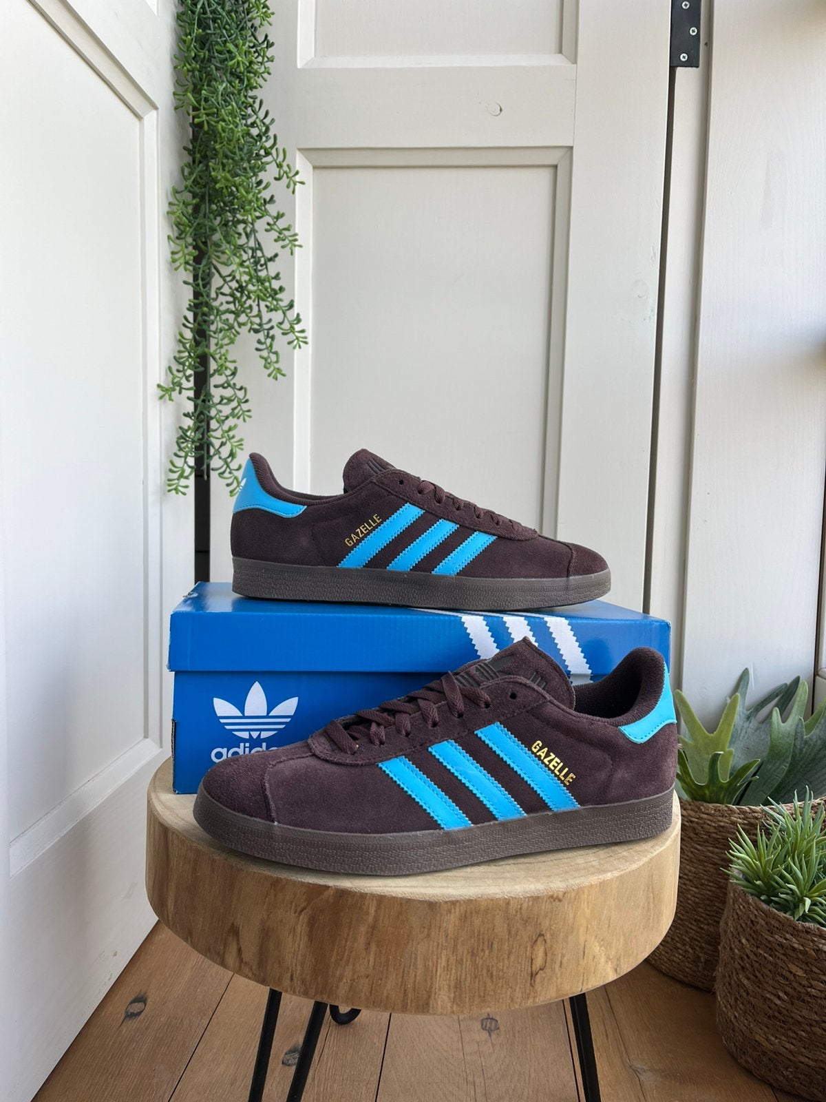 adidas Originals - Gazelle - 41/41,5/45/45,5 - bruin blauw, Kleding | Heren, Schoenen, Ophalen of Verzenden, Zo goed als nieuw