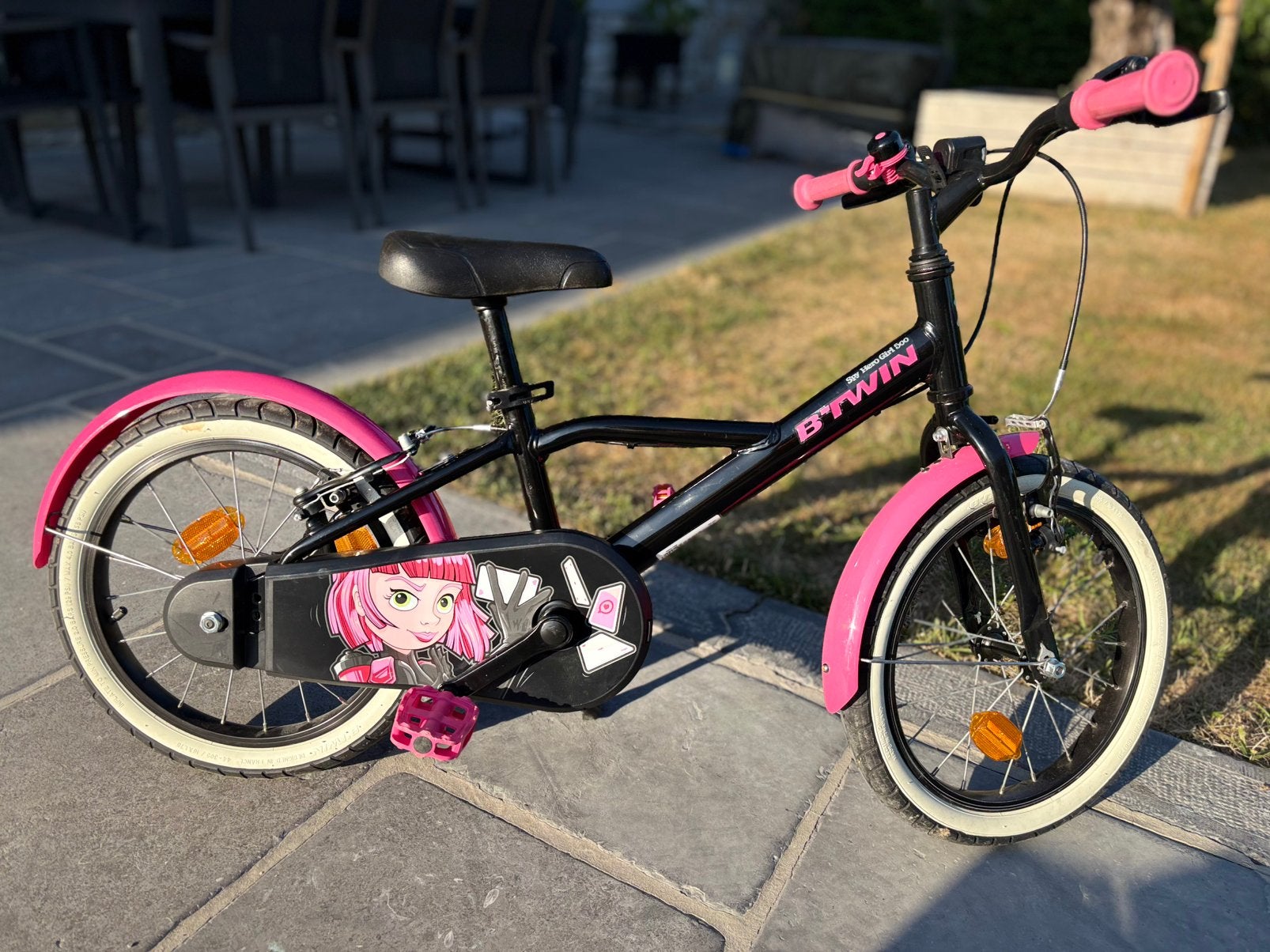 Velo 16´´ 4-6 ans - 500 SPY HERO GIRL BTWIN, Enlèvement, Comme neuf, Frein sur jante, 16 à 20 pouces