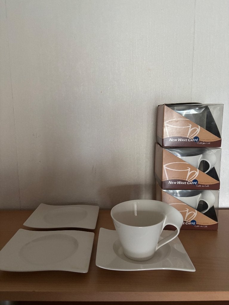 Trois tasses avec soucoupes Villeroy & Boch neuves emballé, Enlèvement, Neuf, Porcelaine, Tasse et/ou soucoupe