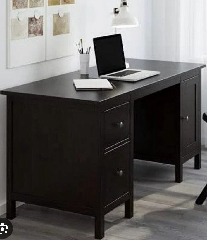 Ikea Hemnes bureau zwart, Maison & Meubles, Enlèvement, Comme neuf, Noir