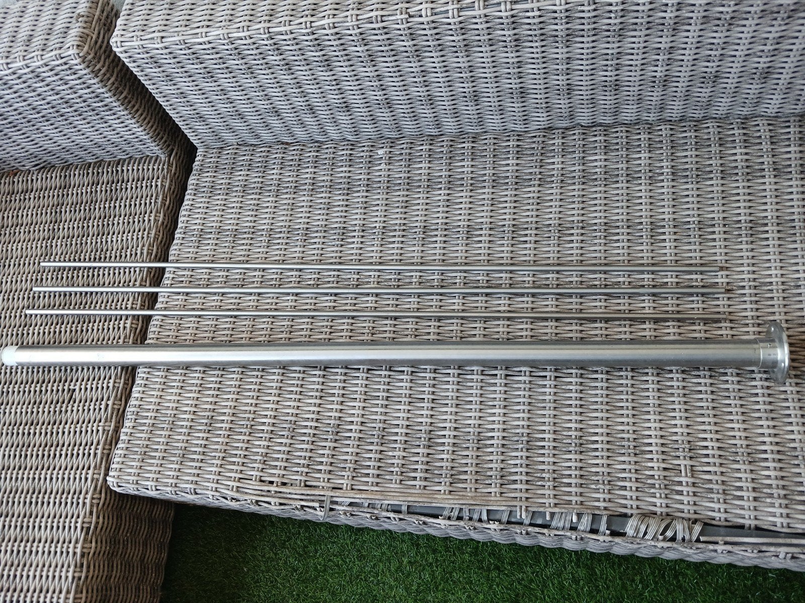 inox assen diameter 12mm+buis dia 42mm, Ophalen, Inox