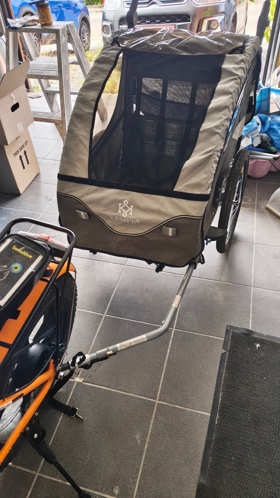 remorque vélo enfant kesser, Enlèvement, Utilisé, Remorque pour enfant, KESSER
