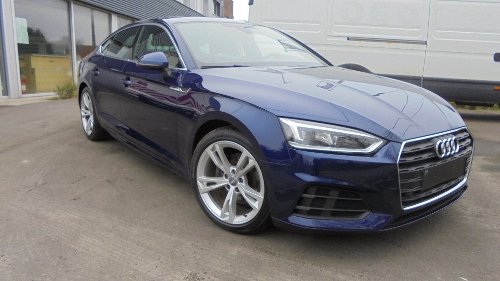 AUDI A5 SPORTBACK 2.0i  G TRON - LEDER - GPS - CRUISE, Auto's, Audi, 1998 cc, 4 cilinders, CNG (Aardgas), Blauw