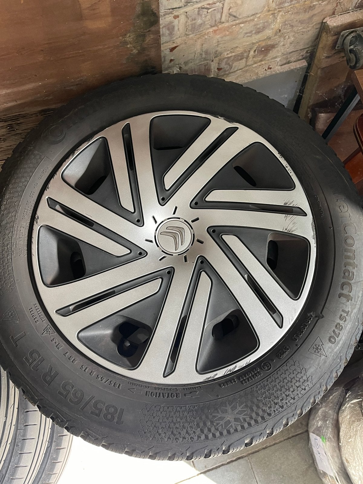 Jante et pneus Citroën/renault, Autos : Pièces & Accessoires, 15 pouces, Pneus et Jantes, 4 Saisons, 185 mm