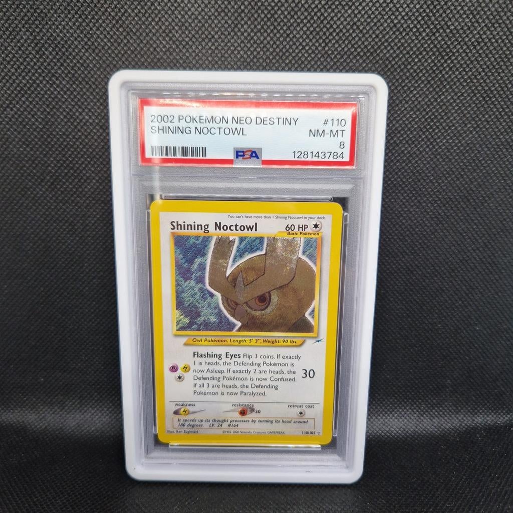 Shining Noctowl Neo Destiny PSA 8, Ophalen of Verzenden