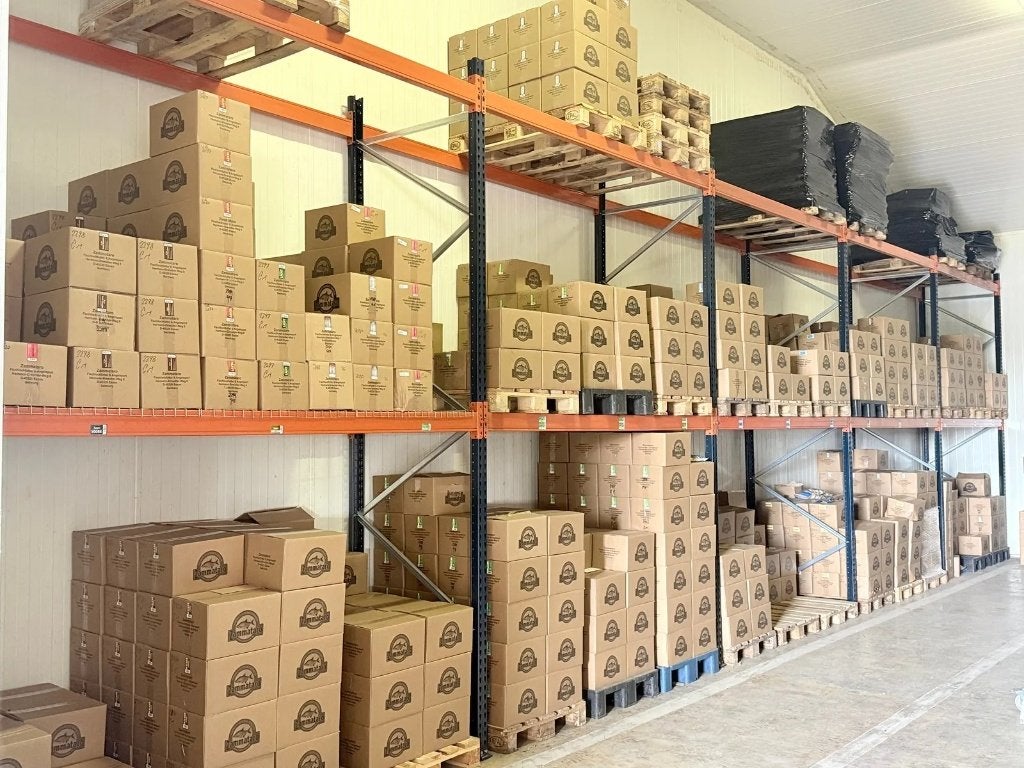 palletstelling 4 staanders + 6 leggers, Ophalen