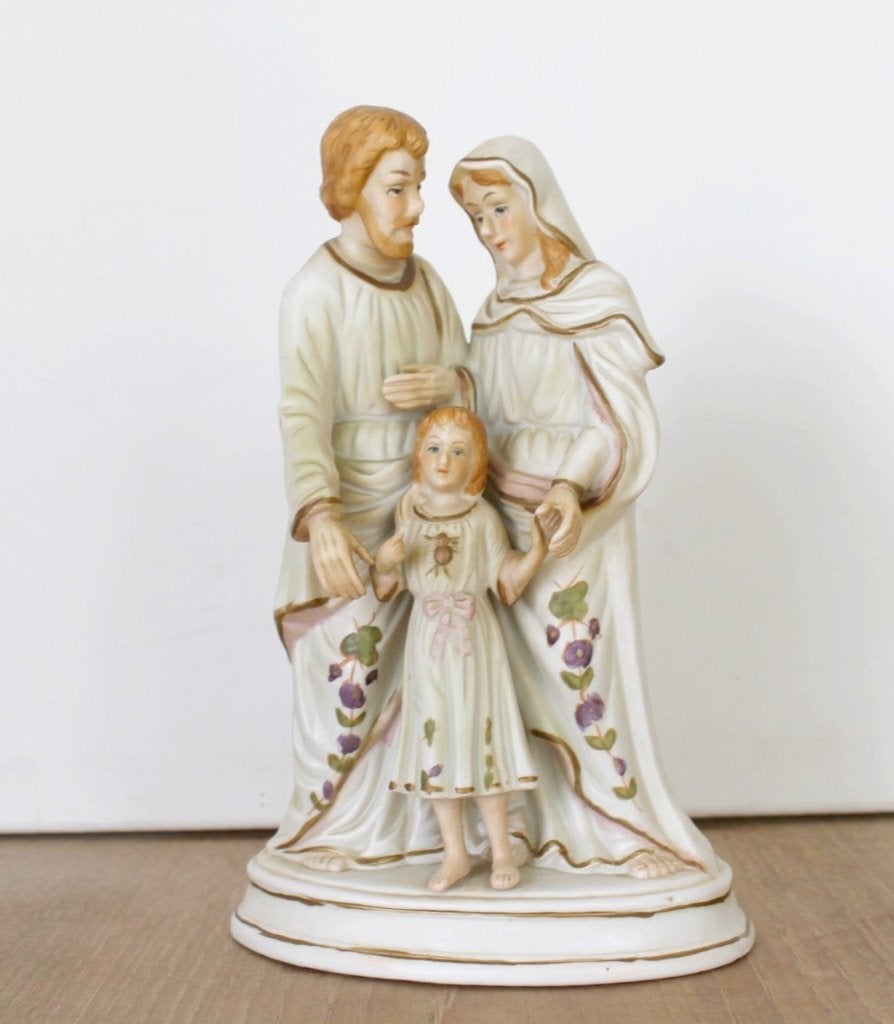 Statue vintage en porcelaine, la Sainte Famille, 1970/80, Enlèvement ou Envoi