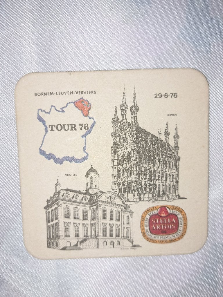 Bierviltje brouwerij Stella Artois - 1976, Collections, Enlèvement ou Envoi, Comme neuf, Sous-bock, Stella Artois