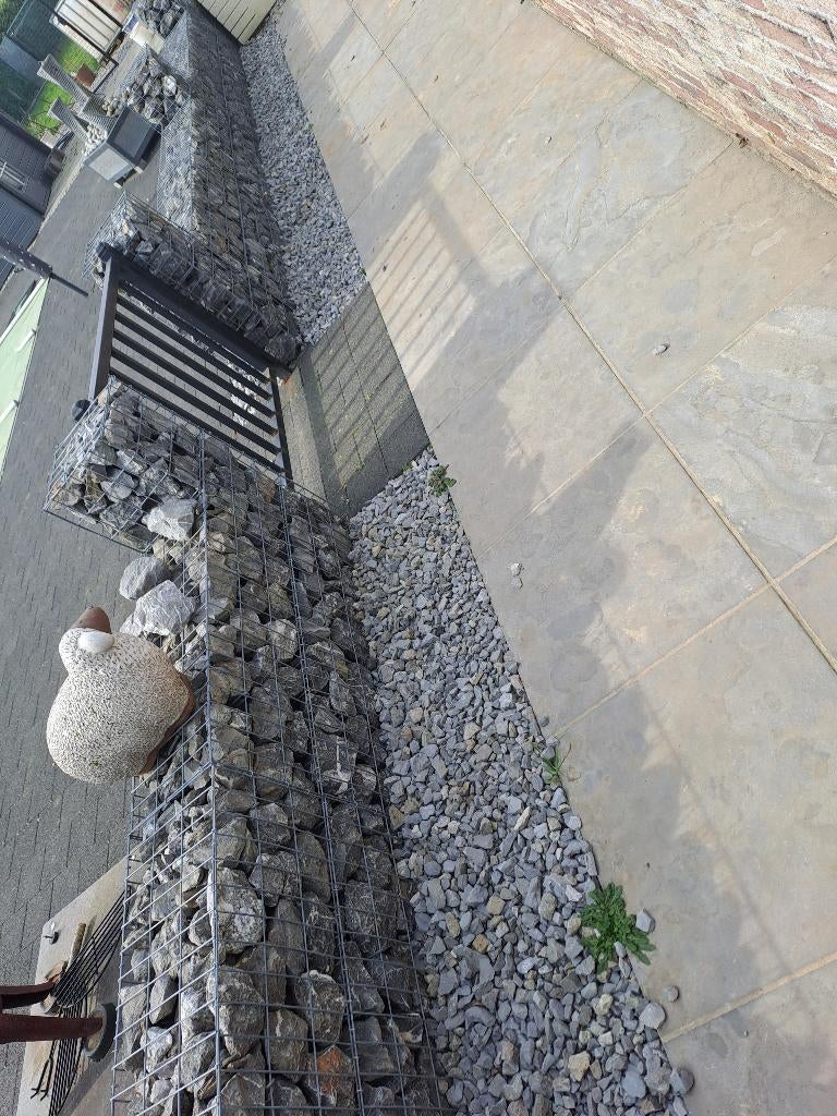 Schanskorven gevuld met rotsen, Ophalen