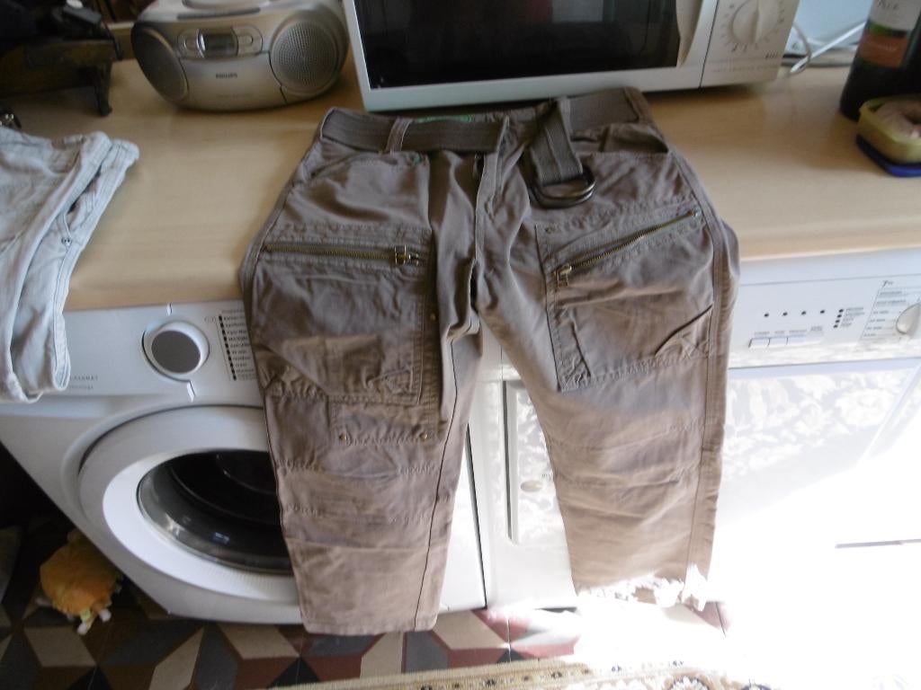 kledij heren broek lang "creeks" 38 M, met riem, Kleding | Heren, Ophalen of Verzenden, Gedragen, Bruin, Creeks