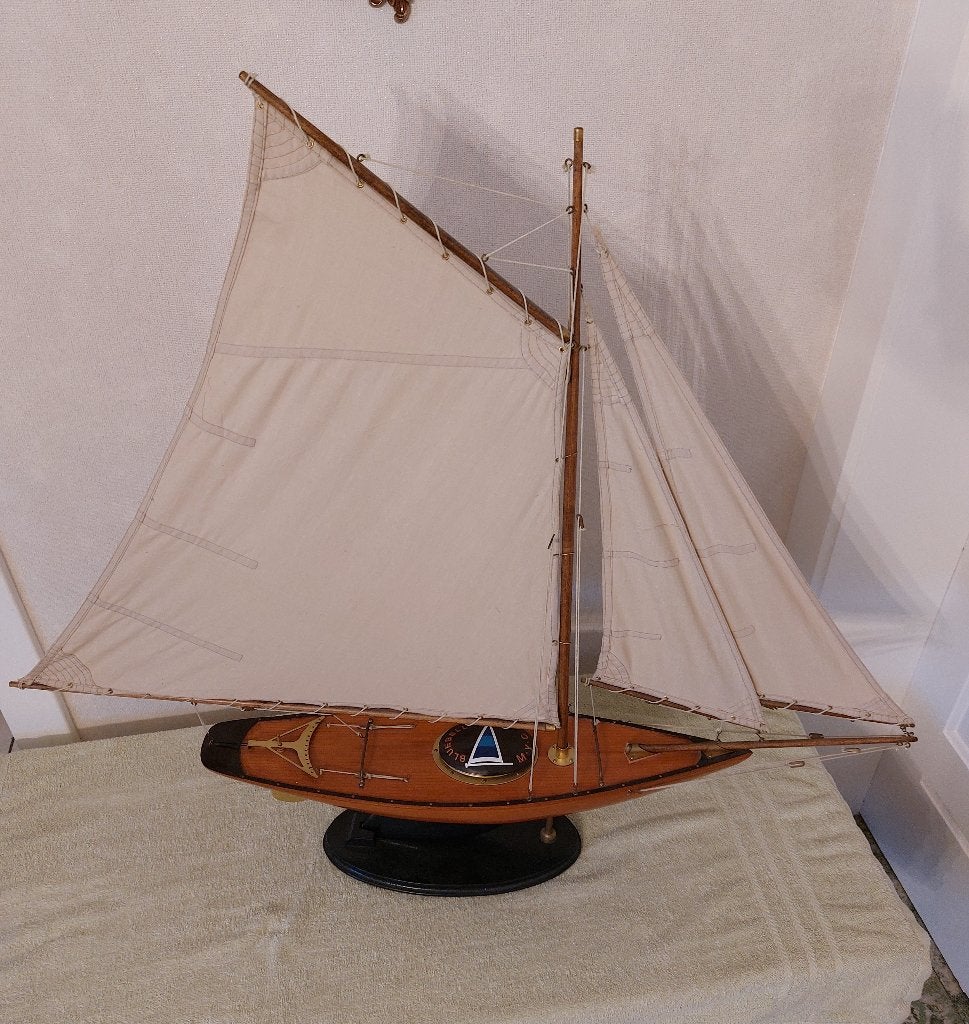Zeilboot, Ophalen, Zo goed als nieuw, Meerkleurig, Hout