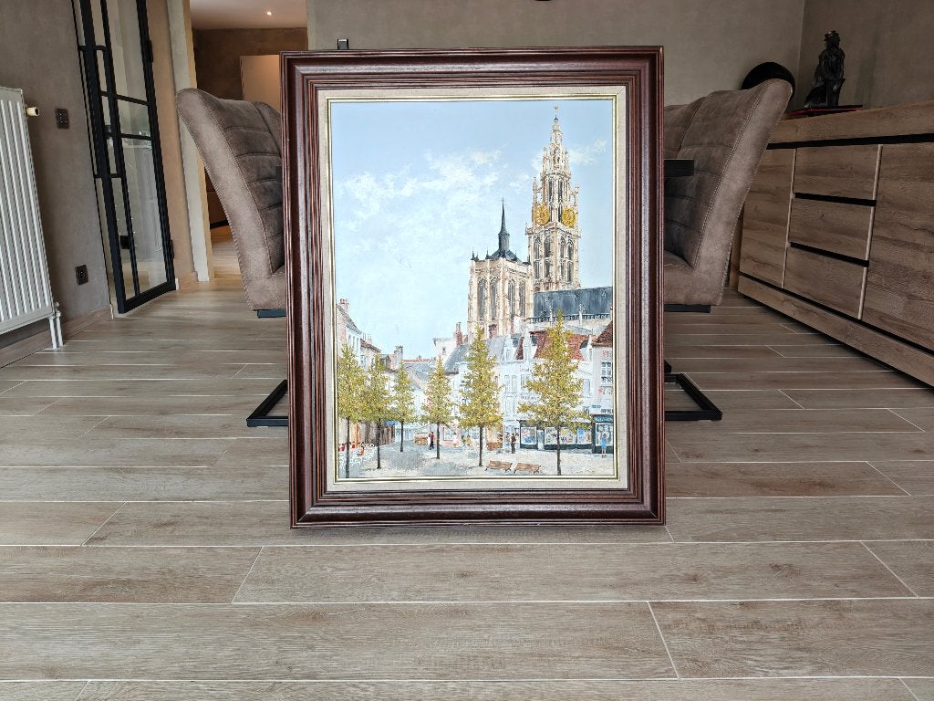 Olieverfschilderij, Peinture à l'huile, Enlèvement, Encadré, Toile