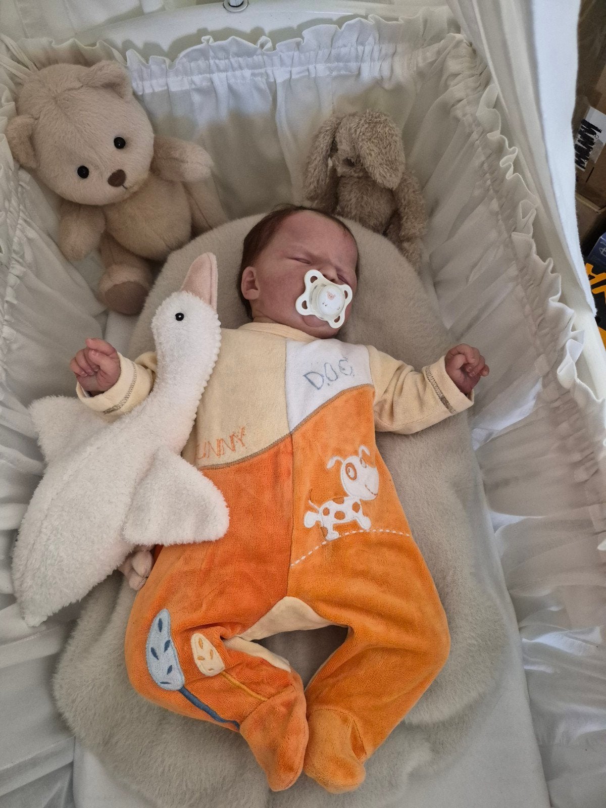 Prachtige reborn baby Ellis by Olga Auer, Verzamelen, Poppen, Ophalen of Verzenden, Zo goed als nieuw, Pop, Levensecht of Reborn