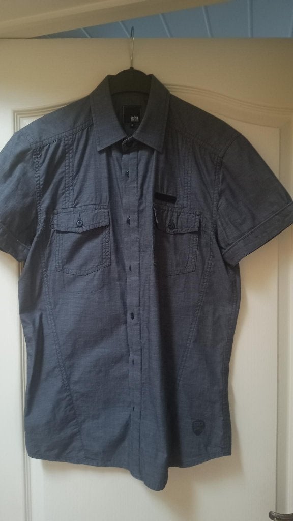 Hemd korte mouw grijs, Ophalen, Gedragen, Grijs, Jack&Jones