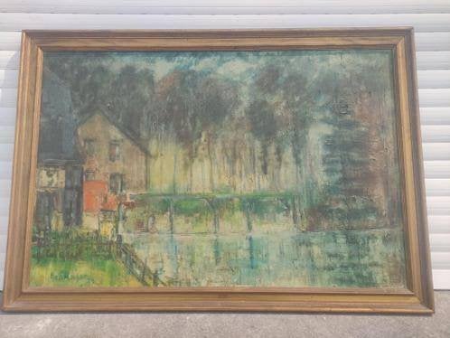 Huile sur toile signe Benjamin benmajor, Antiquités & Art, Art | Peinture | Classique, Enlèvement ou Envoi, Toile