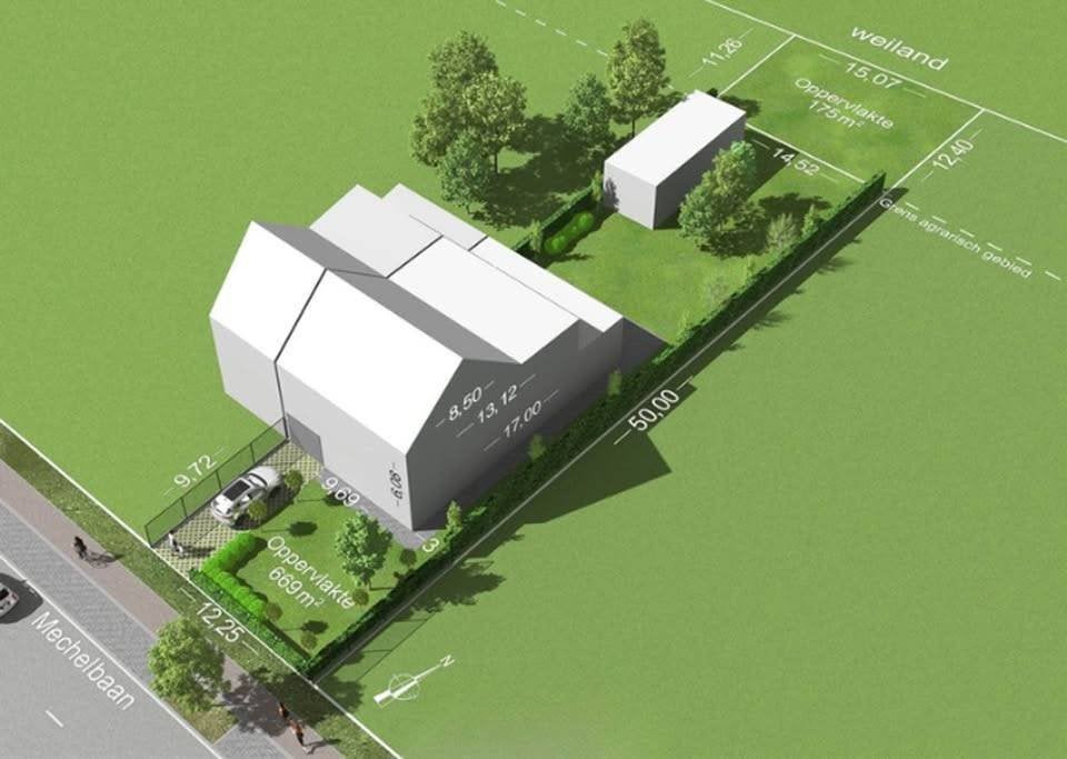 Bouwgrond 844 m² met landelijk uitzicht – Putte, Immo, Putte, Verkoop zonder makelaar, 500 tot 1000 m²